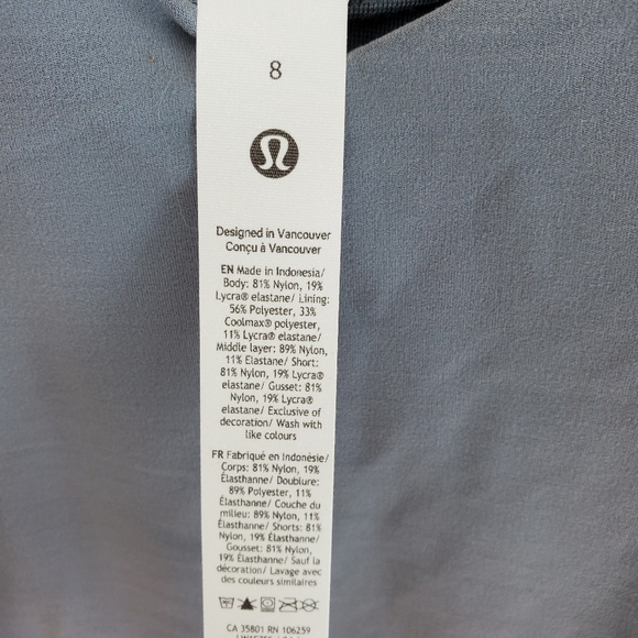 NWOT LULULEMON ALIGN DRESS WITH BUILT IN SHORTS BELGIAN BLUE SIZE 8 - Picture 4 of 5